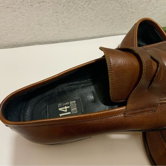 14Th & Union Mens Brown Leather Loafer Shoes Size 10.5M main image 11